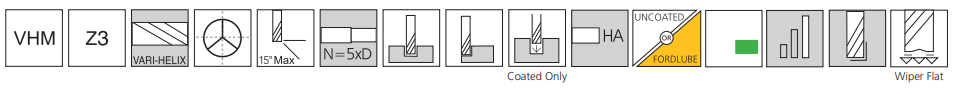 Tuffcut X-AL 137V 16N5-0.2R End Mill