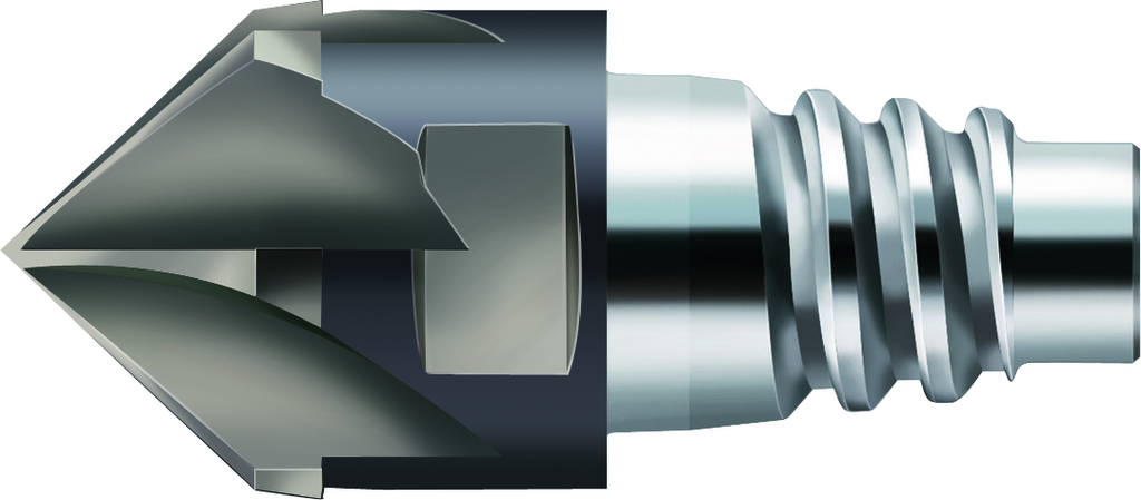 120° solid carbide chamfer mill H3E58118-E12-12