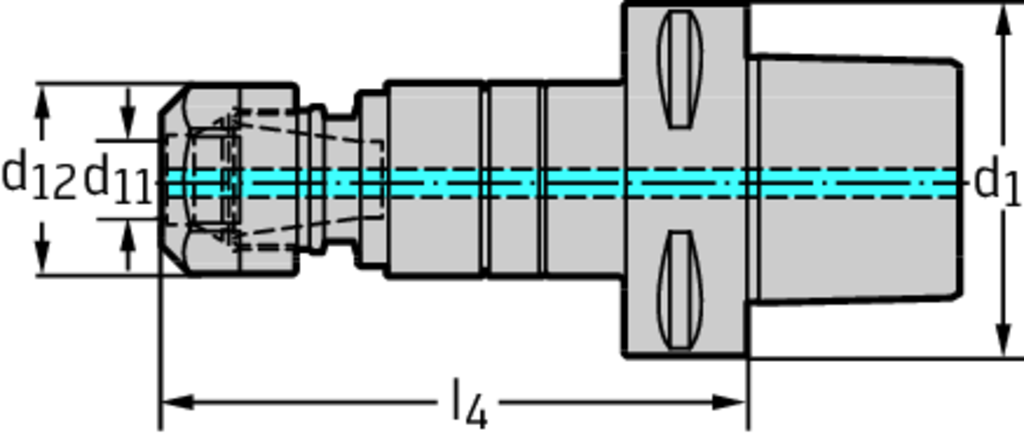 Synchronous thread cutting adaptor AB035-C AB035-C6-ER40-154