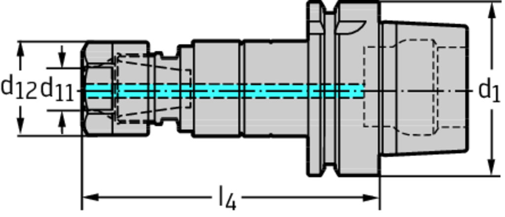 Synchronous thread cutting adaptor AB035-H AB035-H100-ER20-115