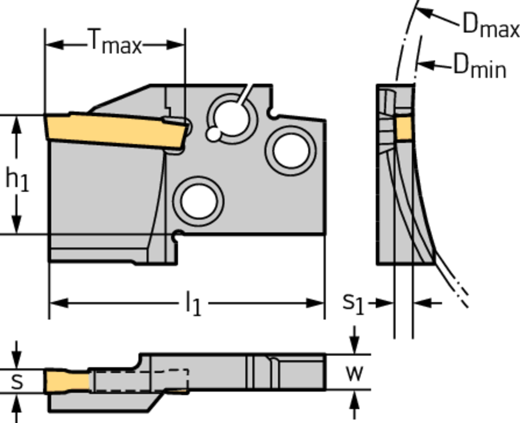 Grooving module – Axial grooving MSS...E...A MSS-E25R15-GX24-3A5070