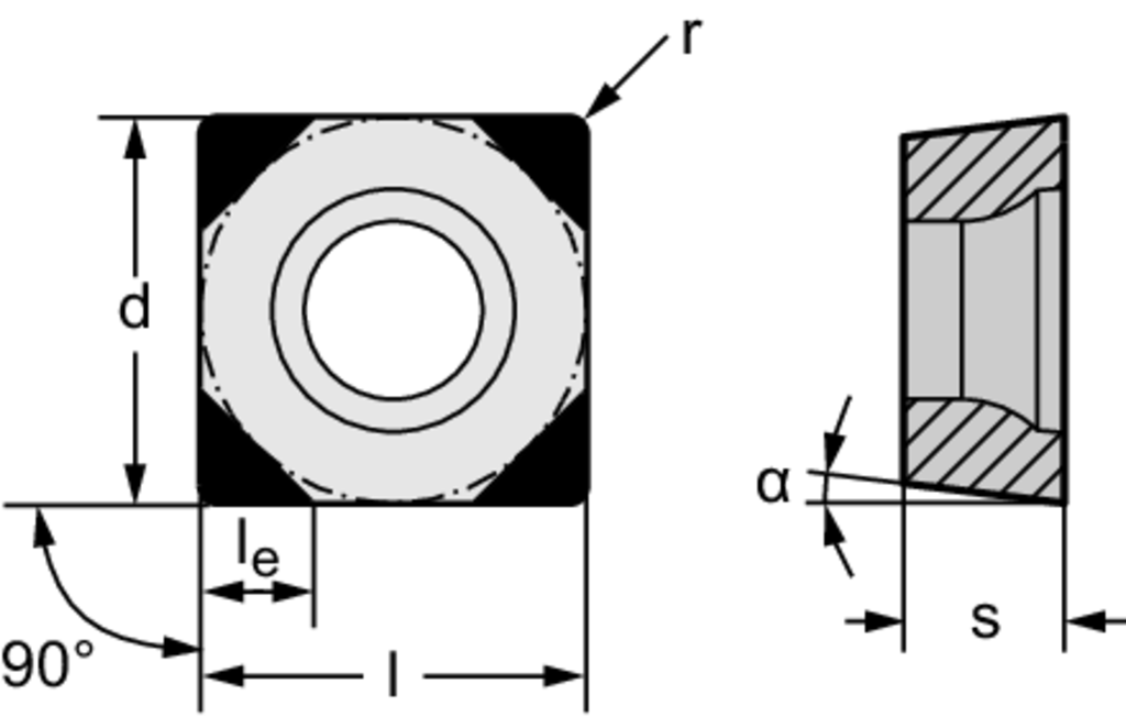 CBN – Positive square SCGW SCGW09T308TS-4 WBK20