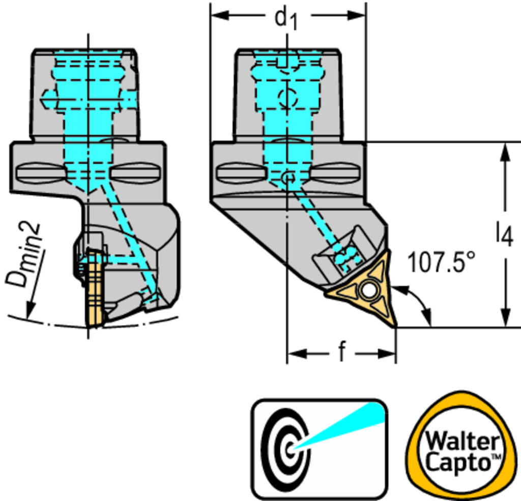 Turning tools – Copy turning system W1011-C...-P W1011-C4R-WL25-P